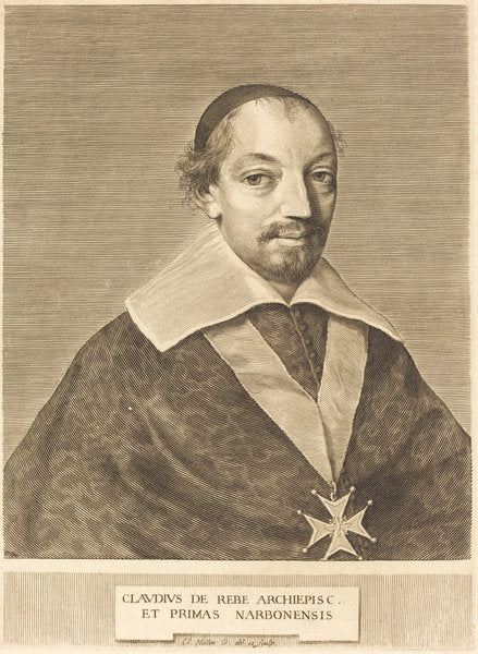 Claude de Rebe by Claude Mellan (French, 1598 - 1688), 16X12"(A3)Poster Print