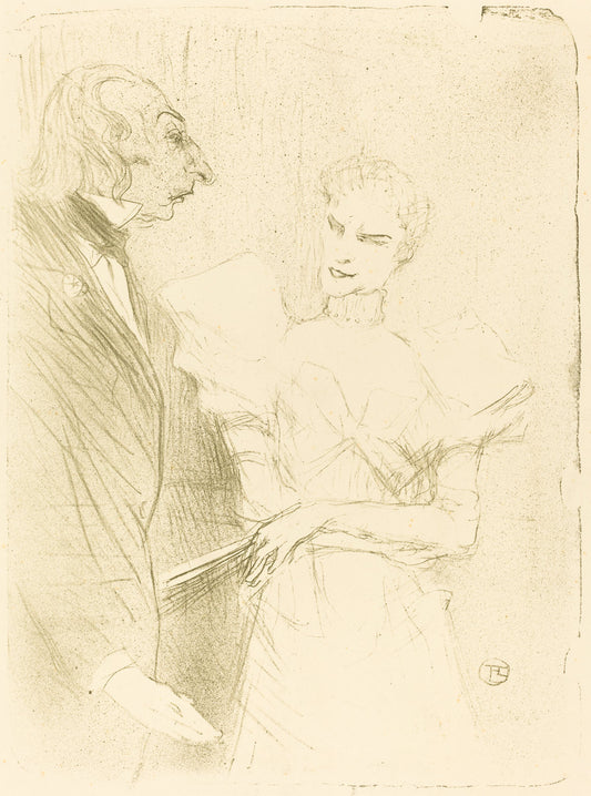 Brandes and Leloir in "Cabotins" (Brandès et Leloir dans "Cabotins") by Henri de Toulouse-Lautrec (French, 1864 - 1901), 16X12"(A3)Poster Print