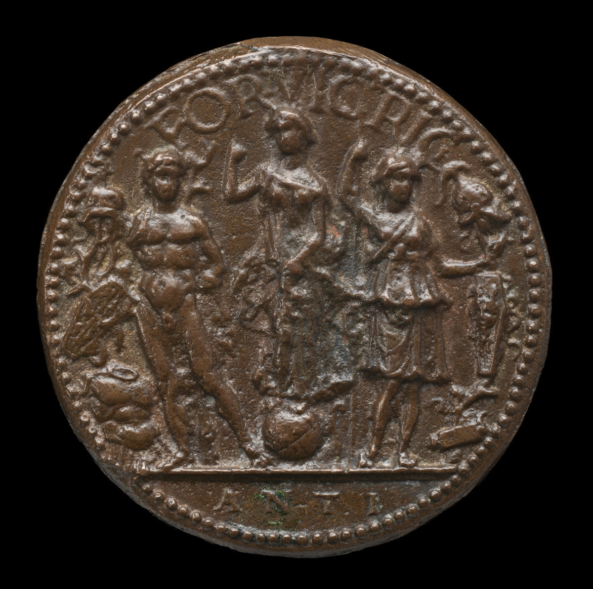 Fortune, Mars, and Minerva [reverse] by Antico (Mantuan, c. 1460 - 1528), 16X12"(A3)Poster Print