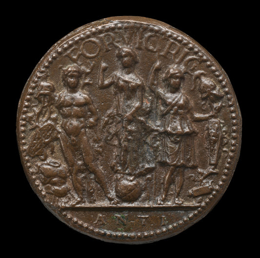 Fortune, Mars, and Minerva [reverse] by Antico (Mantuan, c. 1460 - 1528), 16X12"(A3)Poster Print