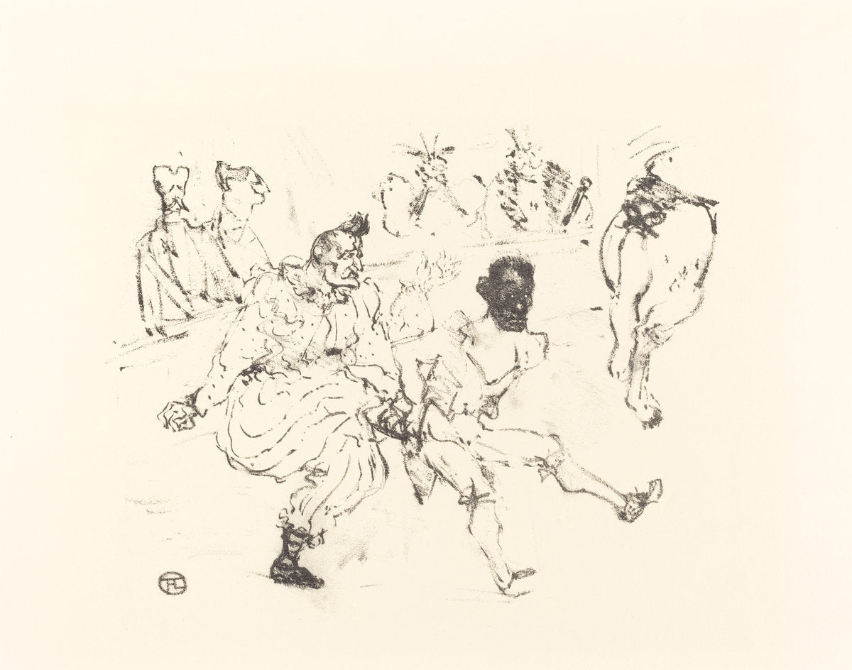 lithograph in black by after Henri de Toulouse-Lautrec (Footit and Chocolat (Footit et Chocolat)), 16X12"(A3)Poster Print
