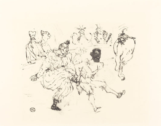 lithograph in black by after Henri de Toulouse-Lautrec (Footit and Chocolat (Footit et Chocolat)), 16X12"(A3)Poster Print