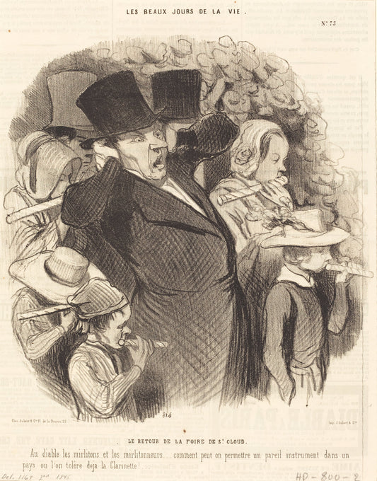 Le Retour de la foire de Saint-Cloud by Honoré Daumier (French, 1808 - 1879), 16X12"(A3)Poster Print
