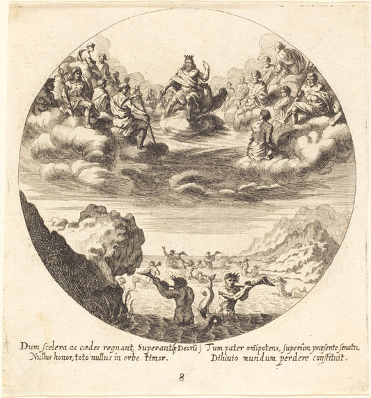 Jove and the Gods by Georg Andreas Wolfgang, the Elder (German, 1631 - 1716), 16X12"(A3)Poster Print