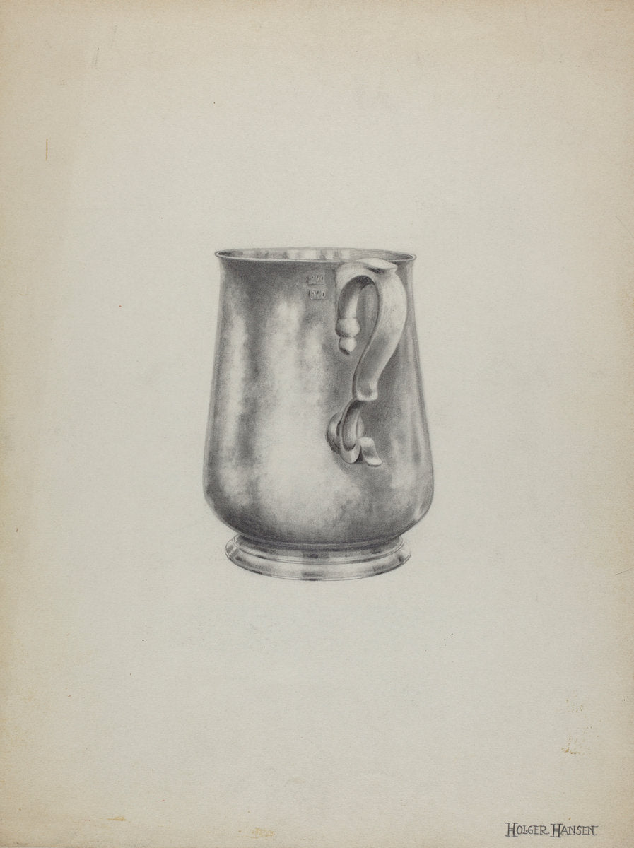 Silver Pitcher by Holger Hansen (American, active c. 1935), 16X12"(A3)Poster Print