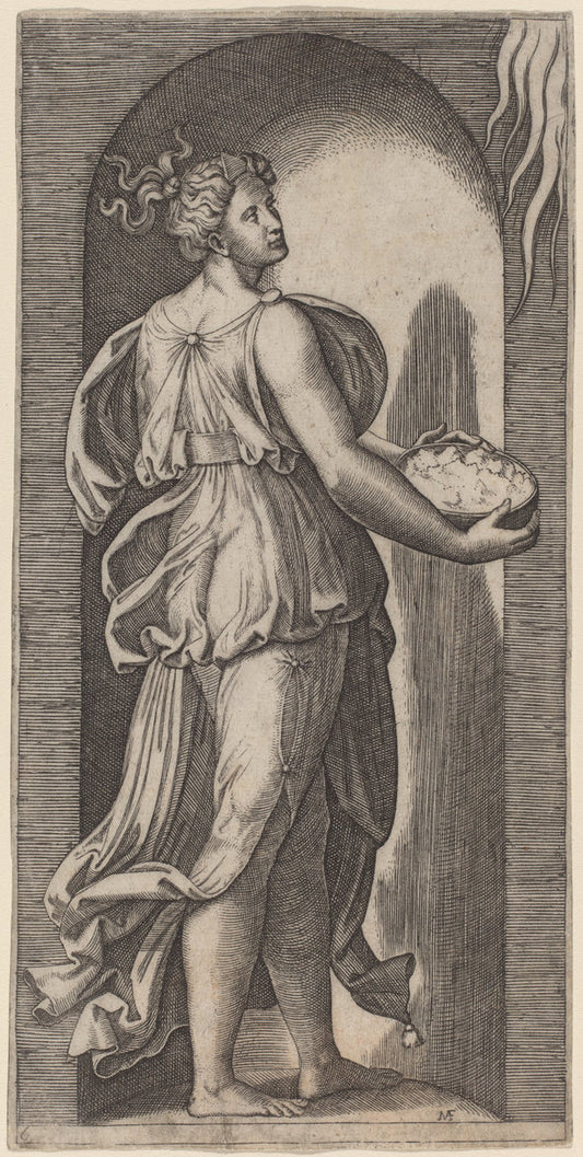 Hope by Marcantonio Raimondi after Raphael (Italian, c. 1480 - c. 1534), 16X12"(A3)Poster Print