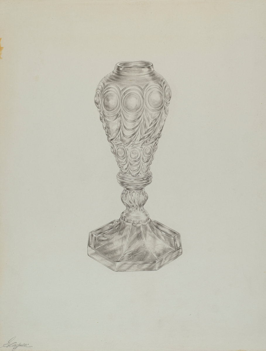 Lamp by Giacinto Capelli (American, active c. 1935), 16X12"(A3)Poster Print