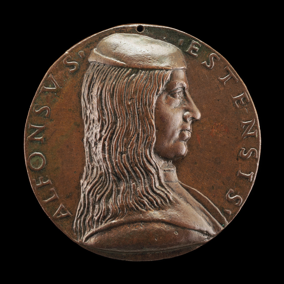Alfonso I d'Este, 1476-1534, 3rd Duke of Ferrara, Modena and Reggio 1505 [obverse] by Niccolò Fiorentino (Florentine, 1430 - 1514), 16X12"(A3)Poster Print