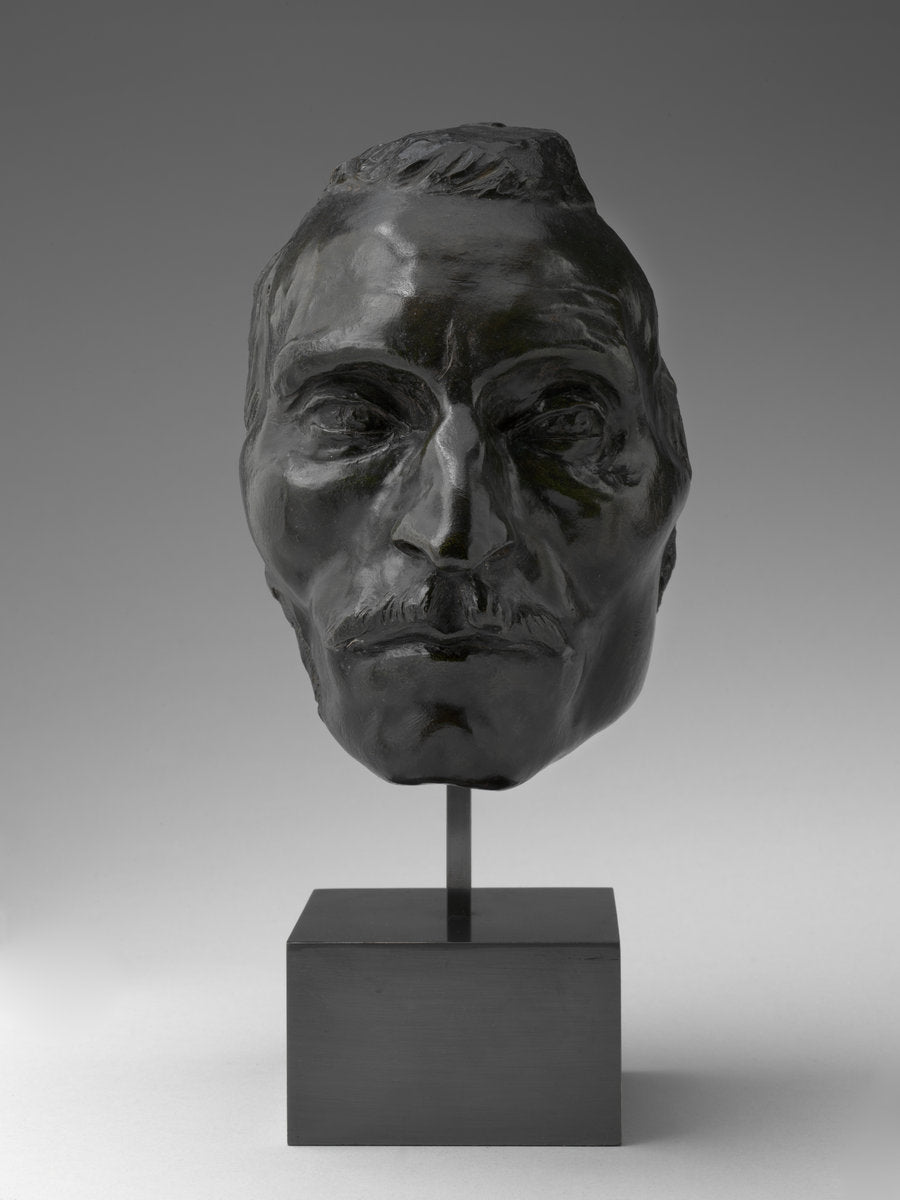 Portrait Mask of Etienne Carjat by Aimé-Jules Dalou (French, 1838 - 1902), 16X12"(A3)Poster Print