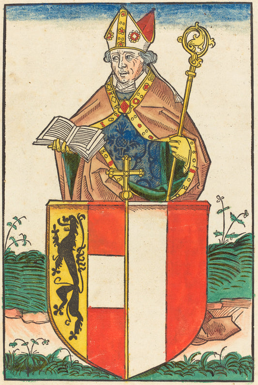 c. 1490 by German 15th Century (Friedrich Count of Schaumberg - Bishop of Salzburg), 16X12"(A3)Poster Print