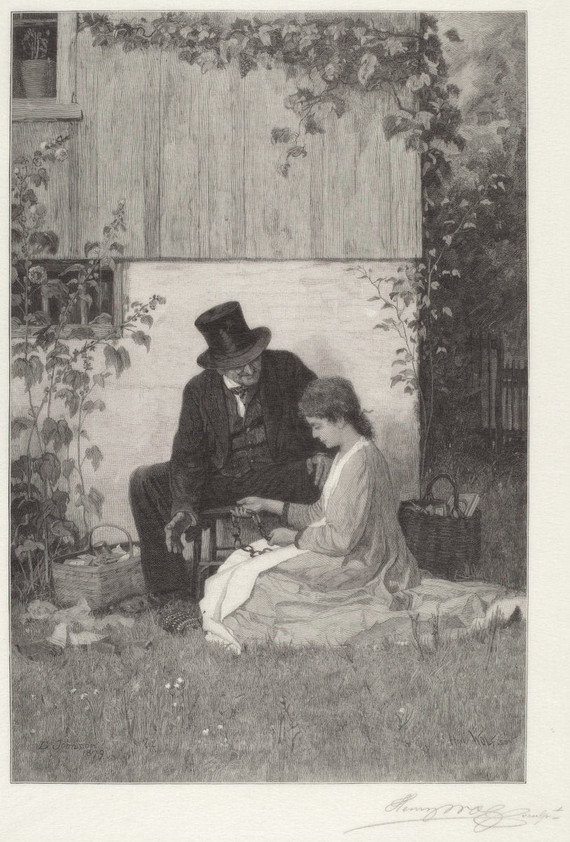 A New England Peddler by Henry Wolf (American, 1852 - 1916), 16X12"(A3)Poster Print