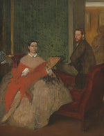 Edmondo and Thérèse Morbilli by Edgar Degas (French, 1834 - 1917), 16X12"(A3)Poster Print