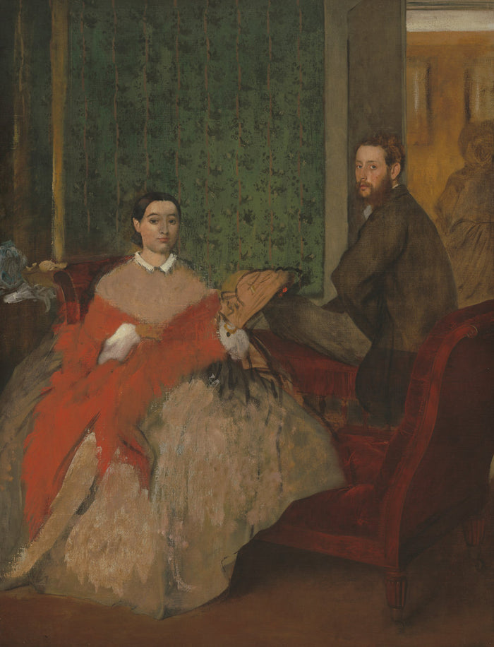 Edmondo and Thérèse Morbilli by Edgar Degas (French, 1834 - 1917), 16X12