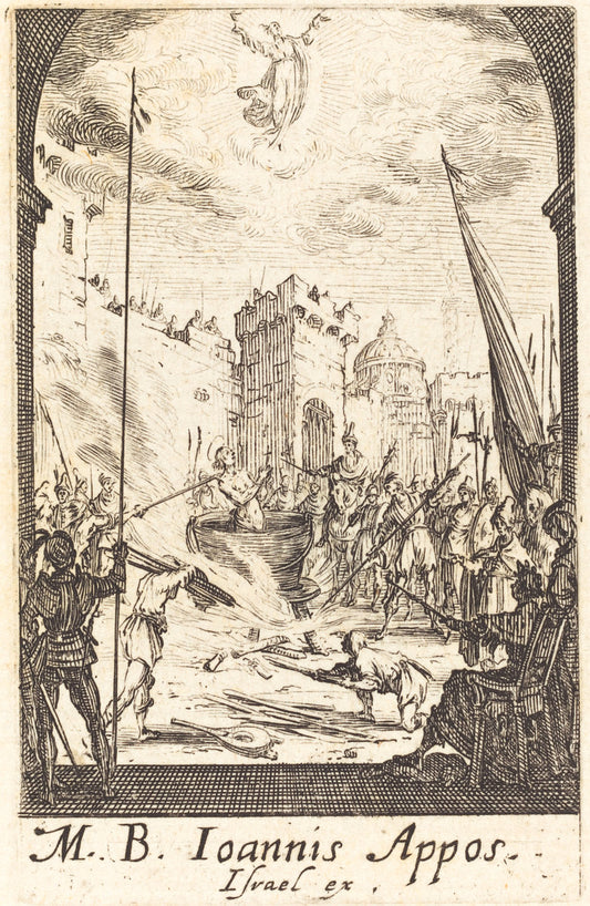 The Martyrdom of Saint John the Evangelist by Jacques Callot (French, 1592 - 1635), 16X12"(A3)Poster Print