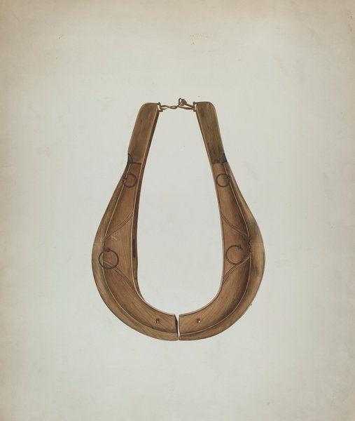 Horse Collar and Hame by Wilbur M Rice (American, active c. 1935), 16X12"(A3)Poster Print