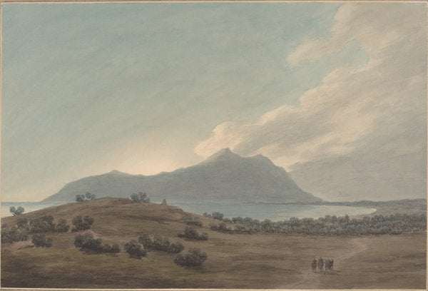 Monte Circeo at Sunset by John Robert Cozens (British, 1752 - 1799), 16X12"(A3)Poster Print