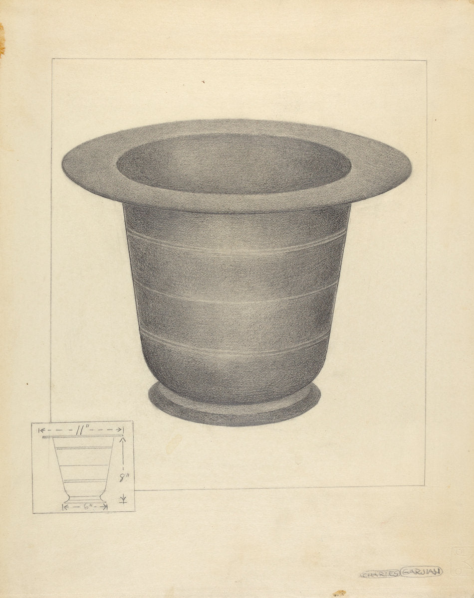 Pewter Commode Form by Charles Garjian (American, active c. 1935), 16X12"(A3)Poster Print