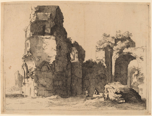 Ruins by Jan Gerritsz van Bronckhorst (Dutch, c. 1603 - 1661), 16X12"(A3)Poster Print