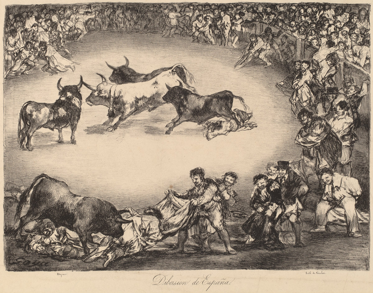 Dibersion de España (Spanish Entertainment) by Francisco de Goya (Spanish, 1746 - 1828), 16X12"(A3)Poster Print