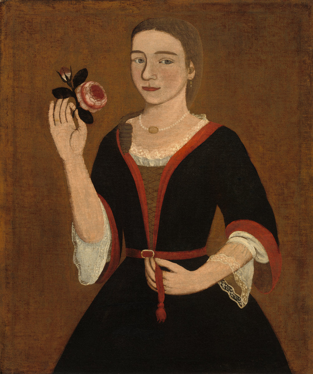 Miss Van Alen by The Gansevoort Limner (Possibly Pieter Vanderlyn) (American, active 1730/1745), 16X12"(A3)Poster Print