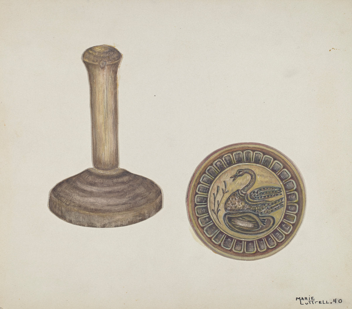 Butter Mold by Marie Lutrell (American, active c. 1935), 16X12"(A3)Poster Print