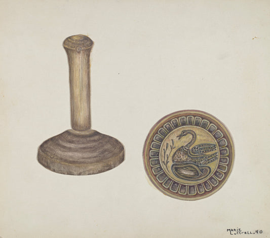 Butter Mold by Marie Lutrell (American, active c. 1935), 16X12"(A3)Poster Print