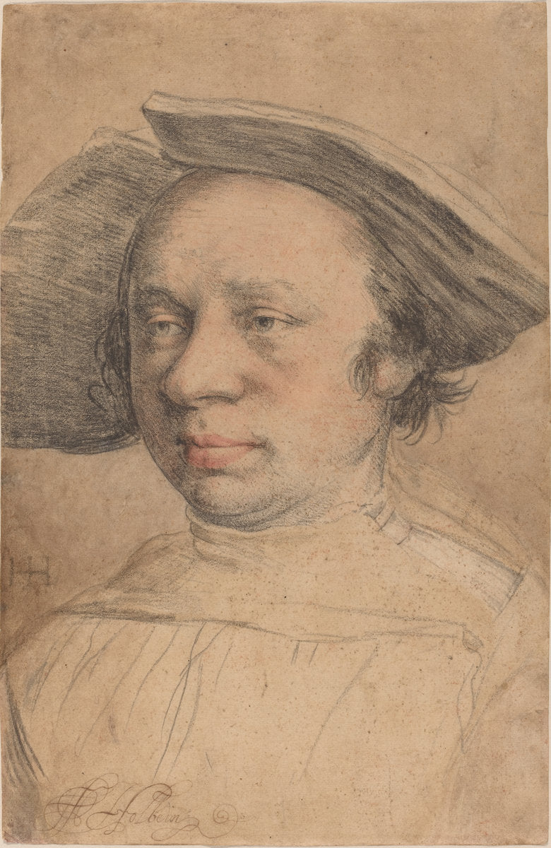 c. 1526 by Swiss 16th Century after Hans Holbein the Younger (Portrait of a Man in a Broad-Brimmed Hat), 16X12"(A3)Poster Print