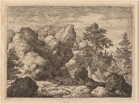 The Pointed Rock by Allart van Everdingen (Dutch, 1621 - 1675), 16X12"(A3)Poster Print