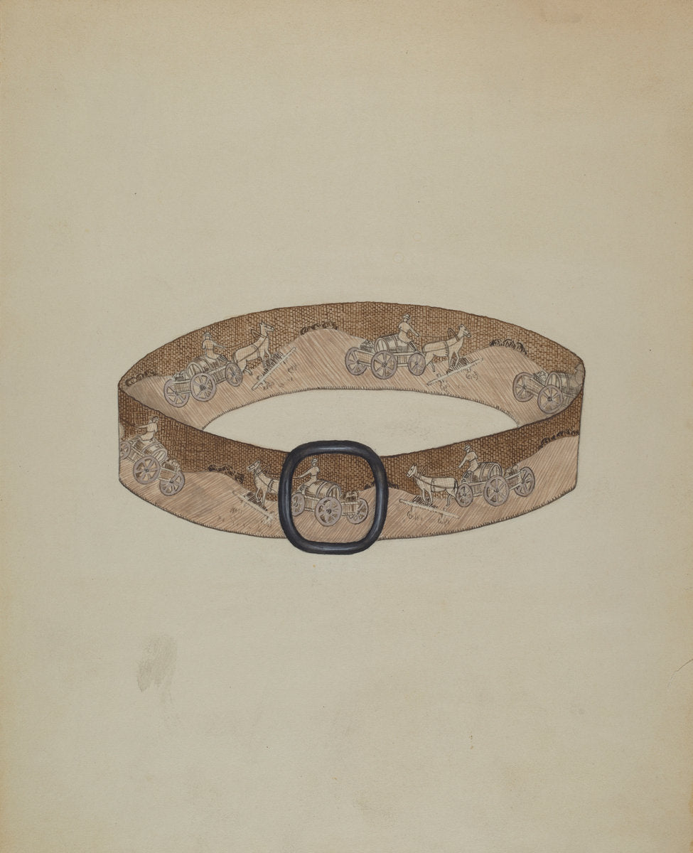 Belt by Nancy Crimi (American, active c. 1935), 16X12"(A3)Poster Print