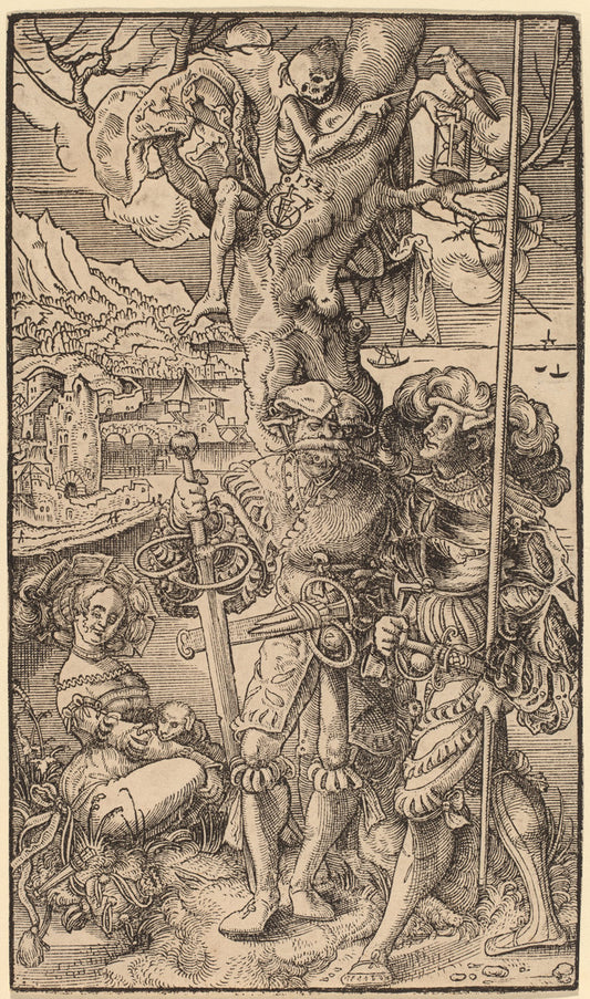 Two Mercenaries and a Woman by Urs Graf I (Swiss, c. 1485 - 1527/1529), 16X12"(A3)Poster Print
