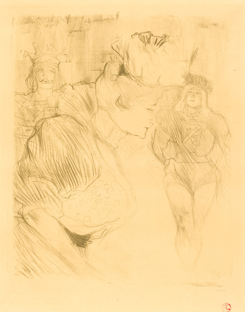 Lender Bowing (Lender saluant) by Henri de Toulouse-Lautrec (French, 1864 - 1901), 16X12"(A3)Poster Print