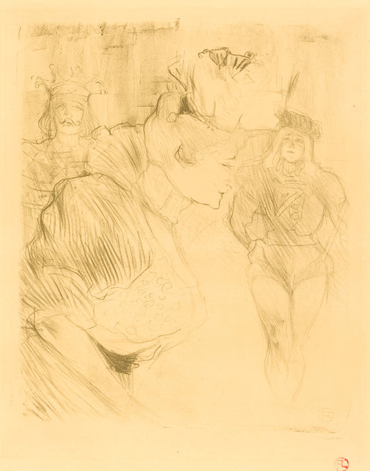 Lender Bowing (Lender saluant) by Henri de Toulouse-Lautrec (French, 1864 - 1901), 16X12"(A3)Poster Print