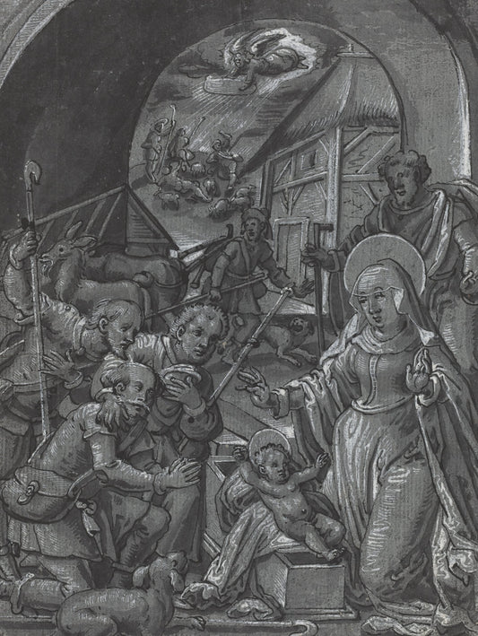 c. 1600 by German 16th Century (The Birth of Christ [verso]), 16X12"(A3)Poster Print