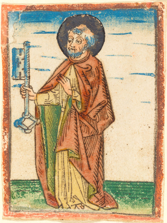 1480/1490 by German 15th Century (Saint Peter), 16X12"(A3)Poster Print