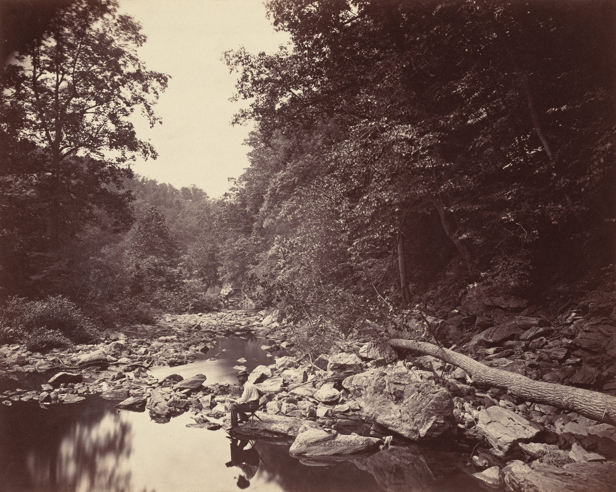 The Wissahickon Creek near Philadelphia by John Moran (American, 1831 - 1902), 16X12"(A3)Poster Print