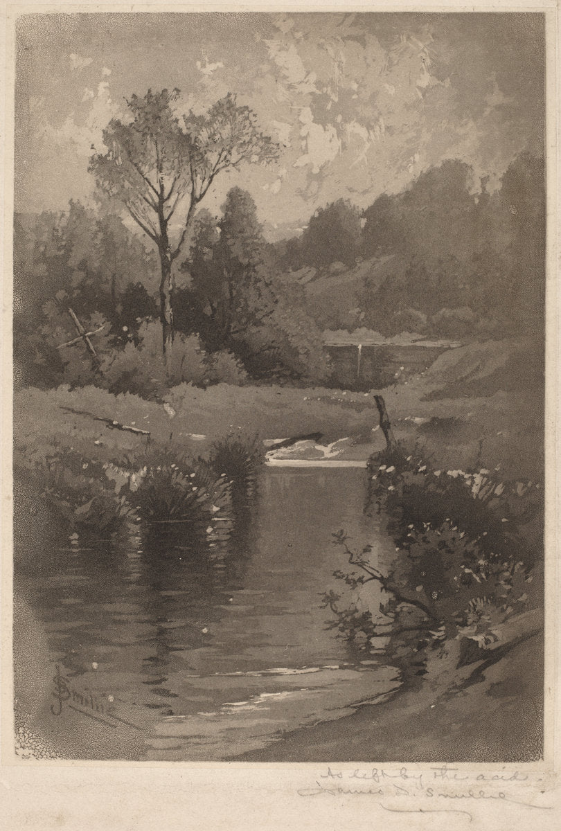 An Old Dam Near Montrose by James David Smillie (American, 1833 - 1909), 16X12"(A3)Poster Print
