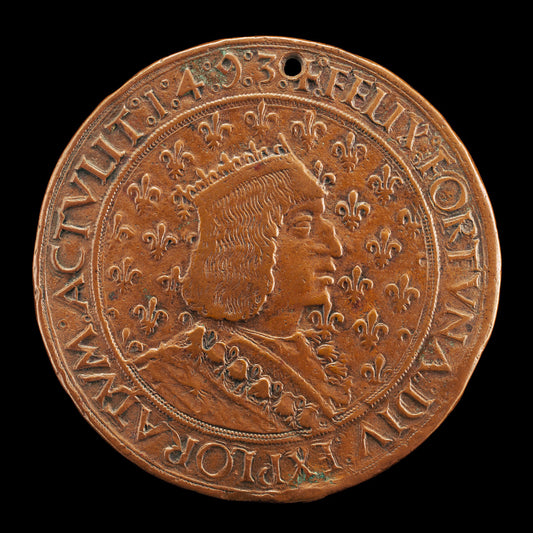 Charles VIII, 1470-1498, King of France 1483 [obverse] by Louis Lepère, Nicolas de Florence, and Jean Lepère (French, active 1456/1500), 16X12"(A3)Poster Print