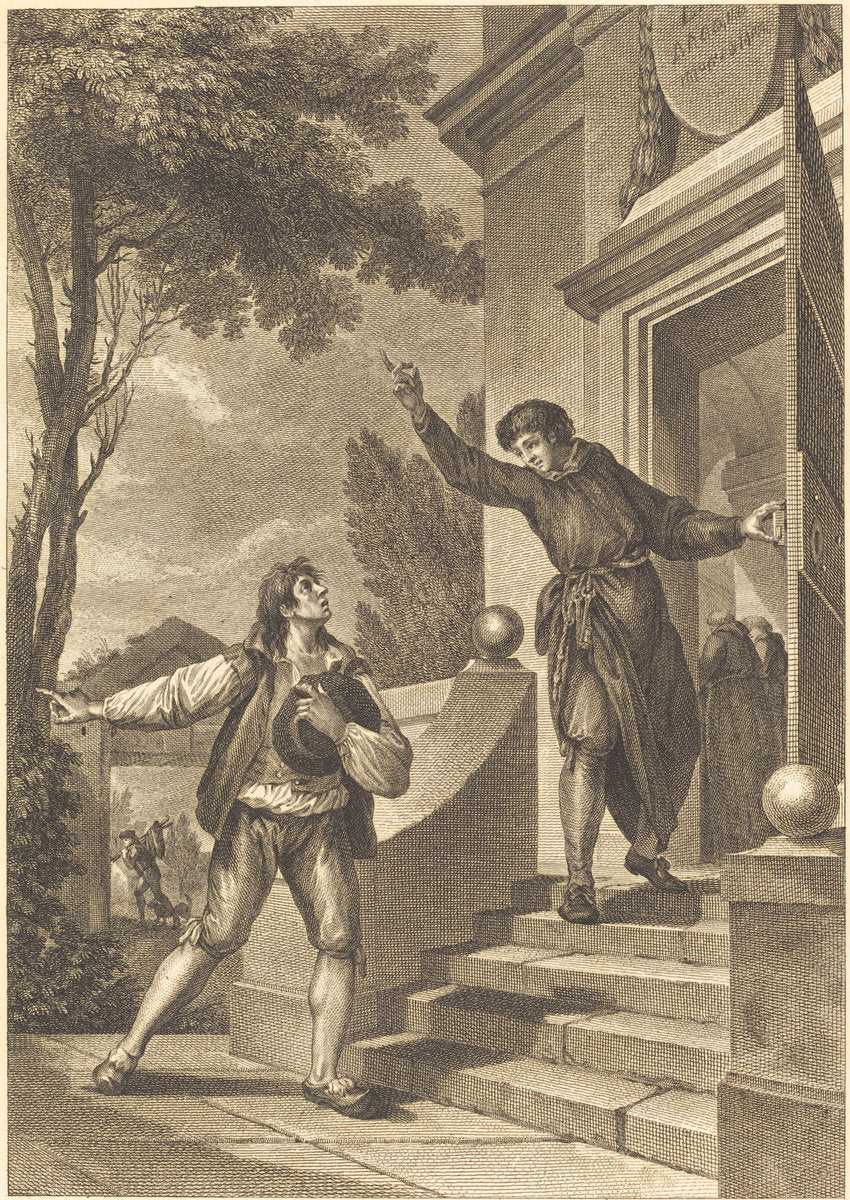 etching and engraving by French 18th Century (Alix malade), 16X12"(A3)Poster Print