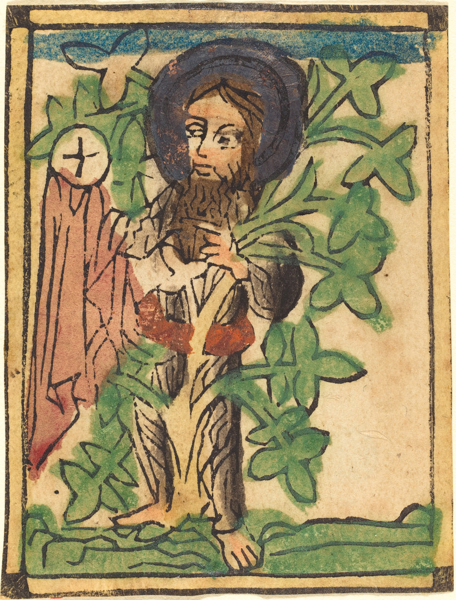 1450/1470 by German 15th Century (Saint Onuphrius), 16X12"(A3)Poster Print
