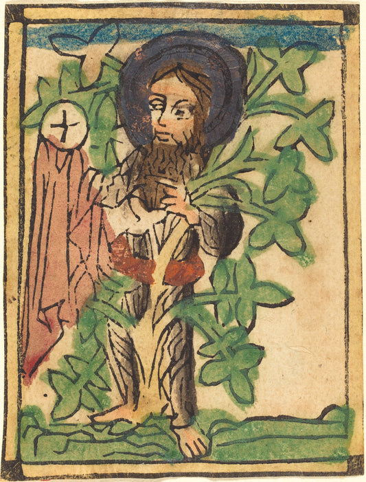 1450/1470 by German 15th Century (Saint Onuphrius), 16X12"(A3)Poster Print
