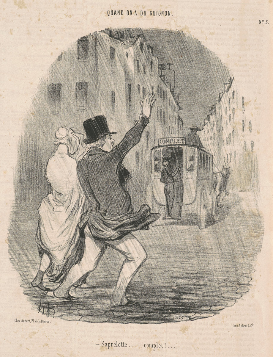 Saprelotte ... Complet! ... by Honoré Daumier (French, 1808 - 1879), 16X12"(A3)Poster Print