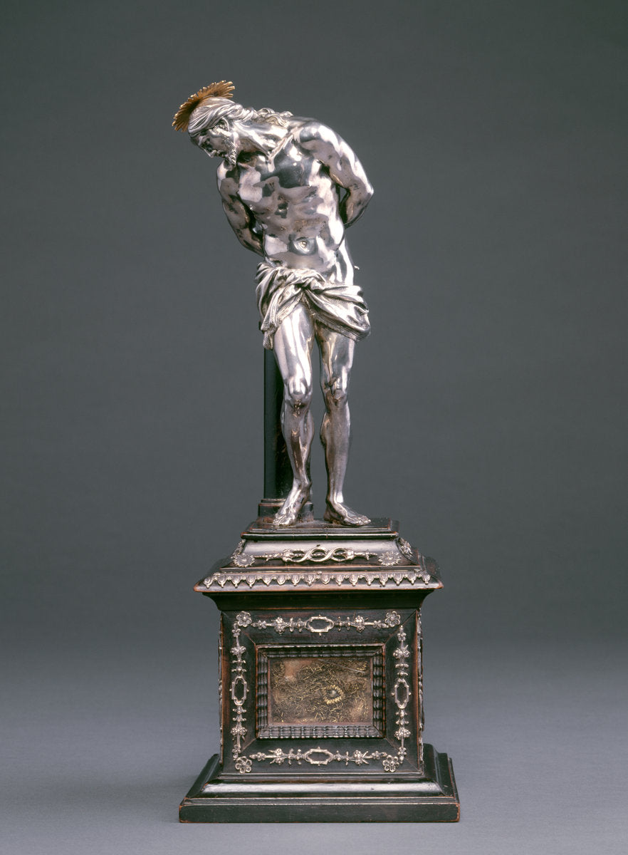 Christ at the Column by Alessandro Algardi (Italian, 1598 - 1654), 16X12"(A3)Poster Print