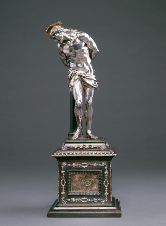 Christ at the Column by Alessandro Algardi (Italian, 1598 - 1654), 16X12"(A3)Poster Print