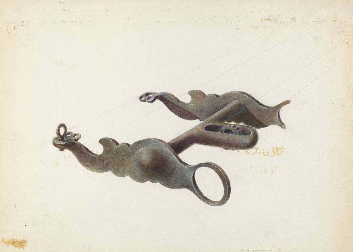 Wrought Iron Bit by Gerald Transpota (American, active c. 1935), 16X12"(A3)Poster Print