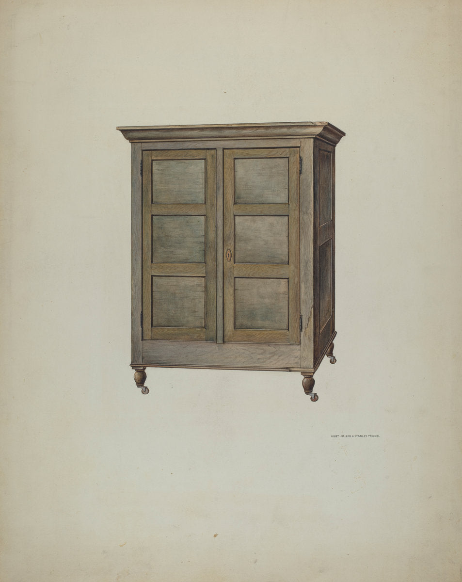 Cabinet by Kurt Melzer and Stanley Mazur (American, active c. 1935), 16X12"(A3)Poster Print