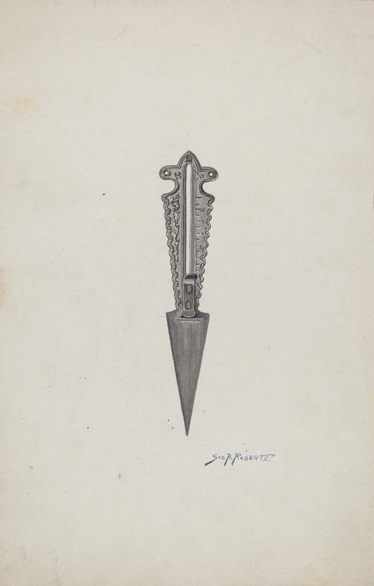 Button Hole Cutter by Sydney Roberts (American, active c. 1935), 16X12"(A3)Poster Print