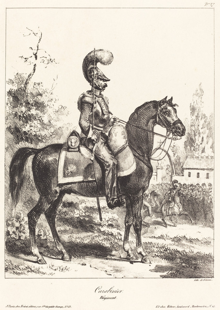 Carabinier by Auguste Raffet (French, 1804 - 1860), 16X12"(A3)Poster Print