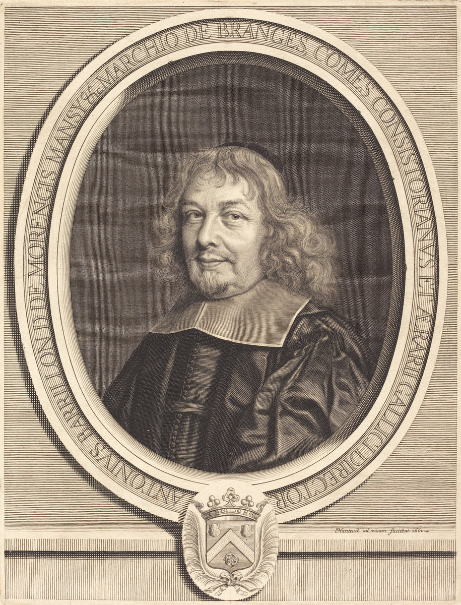 Antoine Barillon by Robert Nanteuil (French, 1623 - 1678), 16X12"(A3)Poster Print