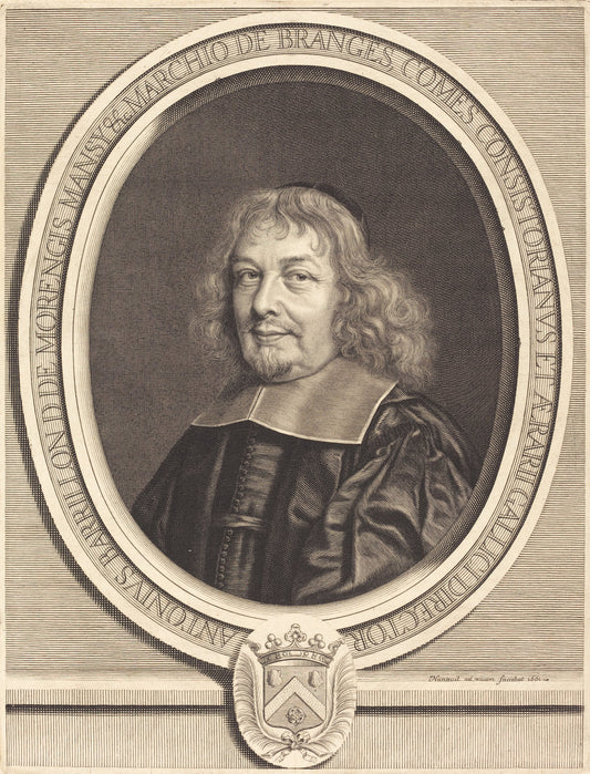 Antoine Barillon by Robert Nanteuil (French, 1623 - 1678), 16X12"(A3)Poster Print
