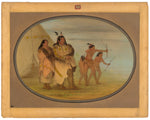 Ojibbeway Indians by George Catlin (American, 1796 - 1872), 16X12"(A3)Poster Print